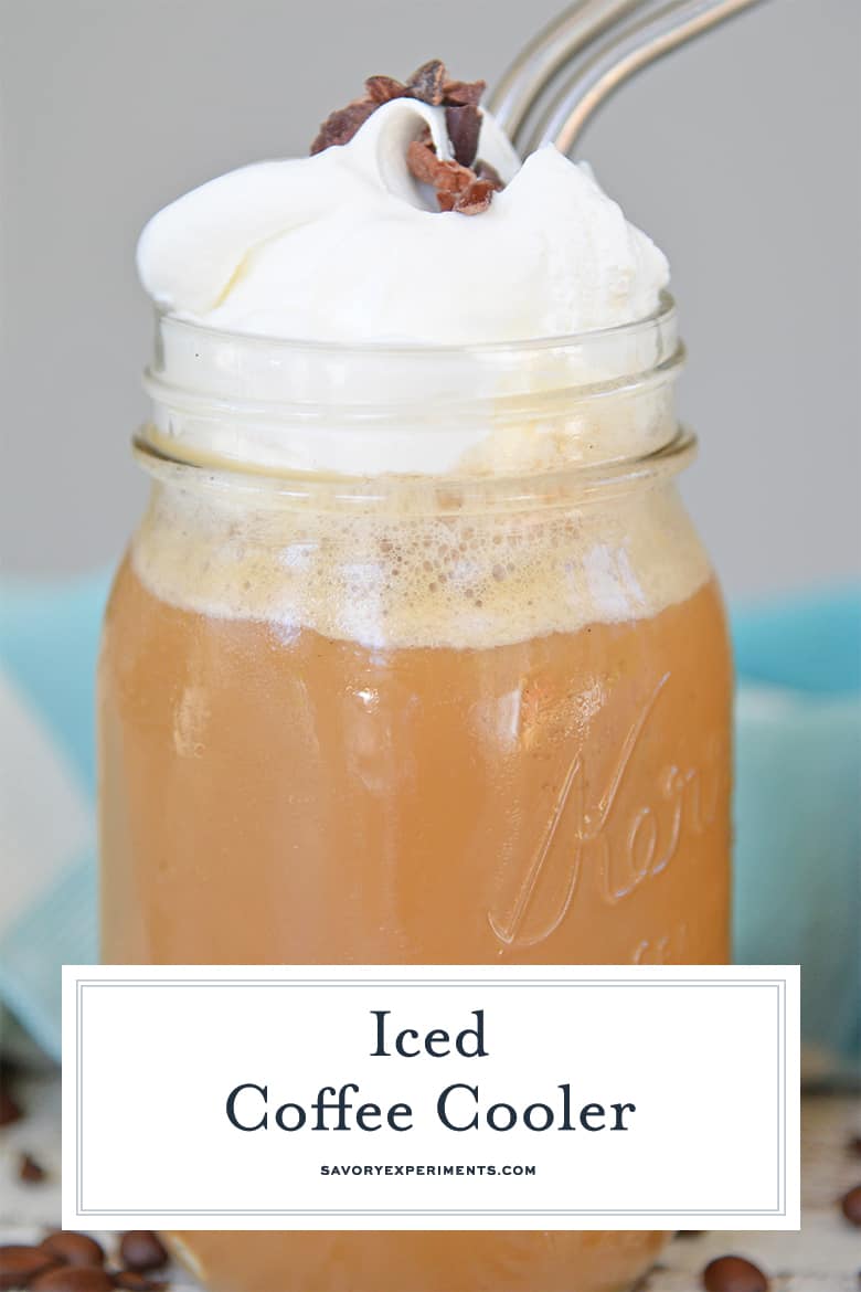 iced coffee cooler for pinterest 