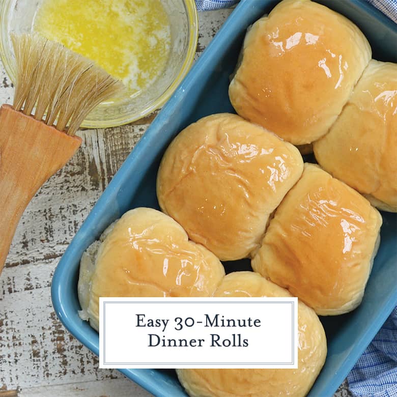 easy dinner rolls in a baking dish
