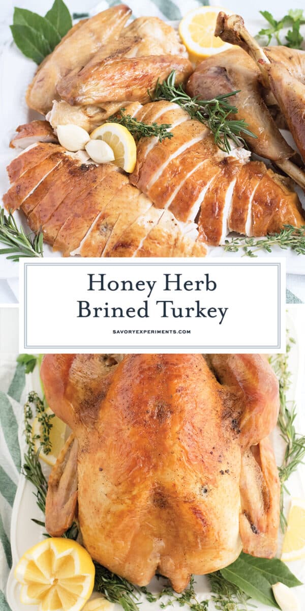 honey herb brined turkey for Pinterest 