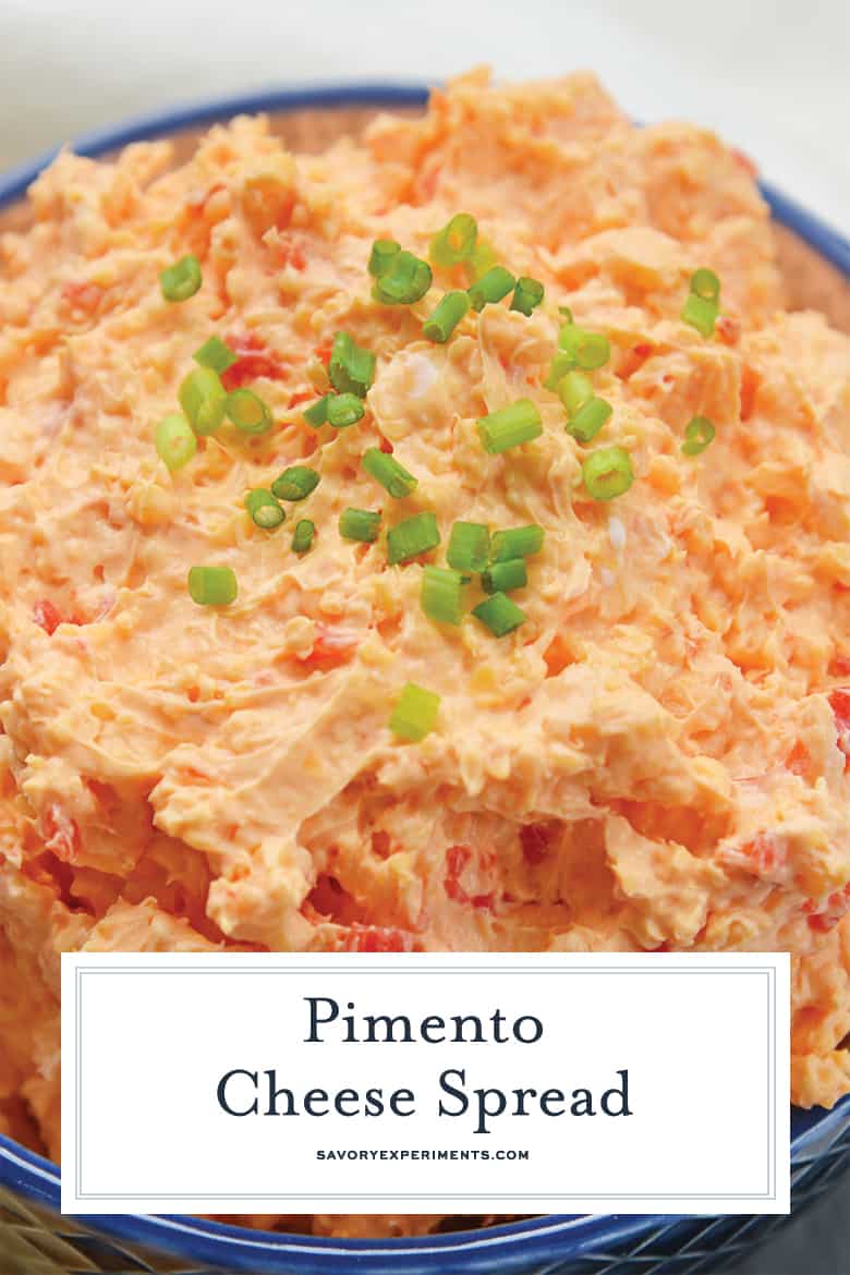 Close up of pimento cheese spread for pinterest 