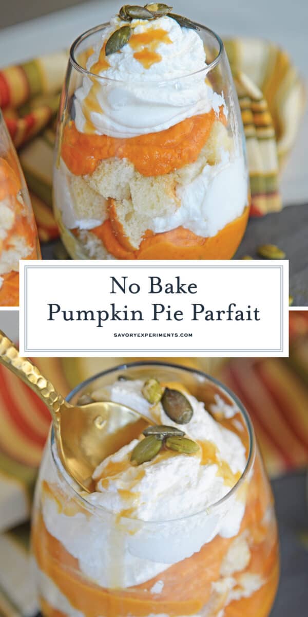 no bake pumpkin pie parfait for Pinterest 