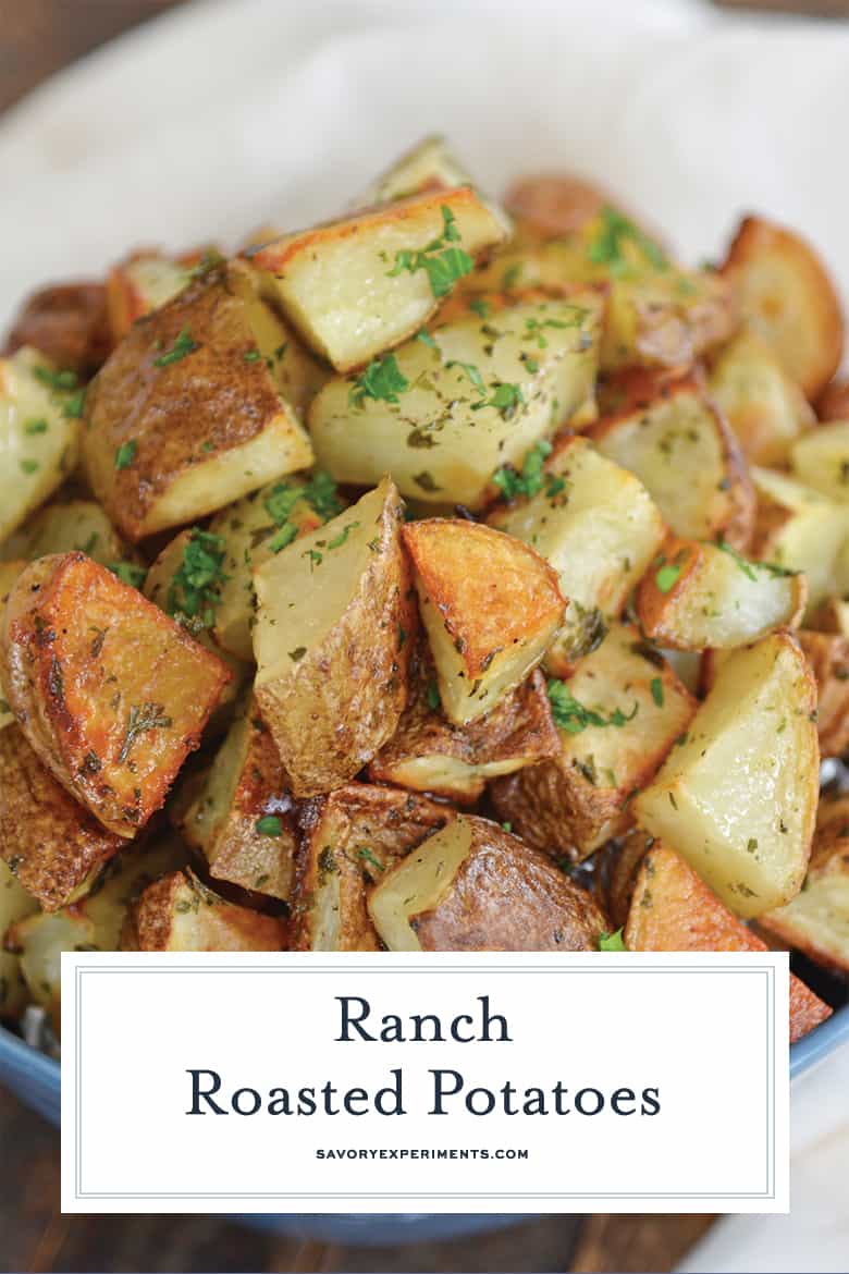 close up of ranch potatoes for pinterest 