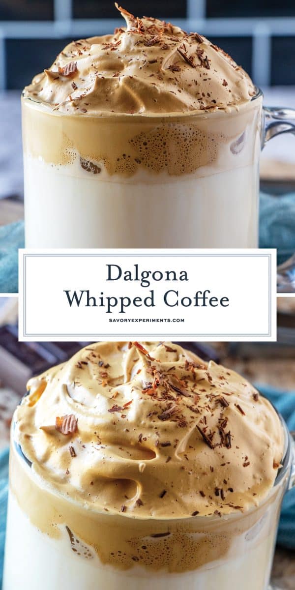 dalgona whipped coffee for pinterest 