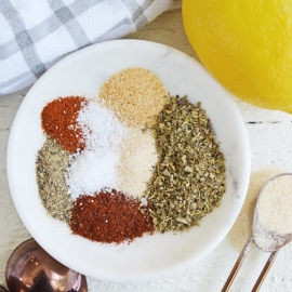 overhead view of homemade blackened seasoning