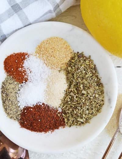 overhead view of homemade blackened seasoning