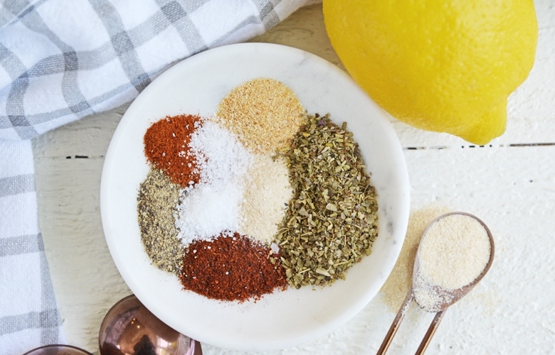 overhead view of homemade blackened seasoning