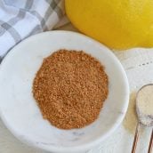 marble bowl of blackening seasoning