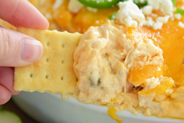 club cracker scooping hot buffalo wing dip 