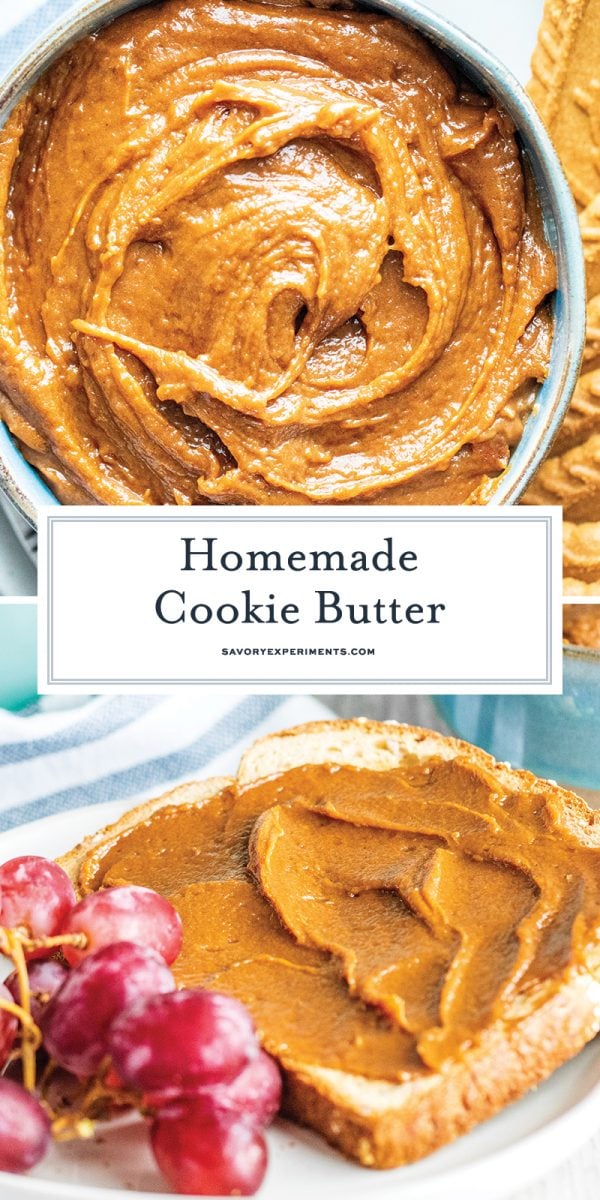 homemade cookie butter for Pinterest 