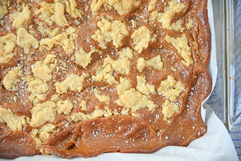 corner of cooked dulce de leche bars