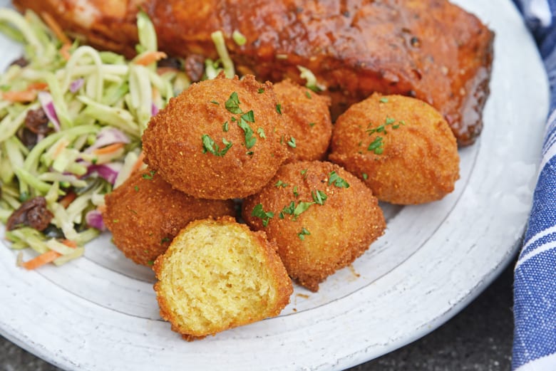 THE CRISPIEST HOMEMADE HUSH PUPPIES - Baking Beauty