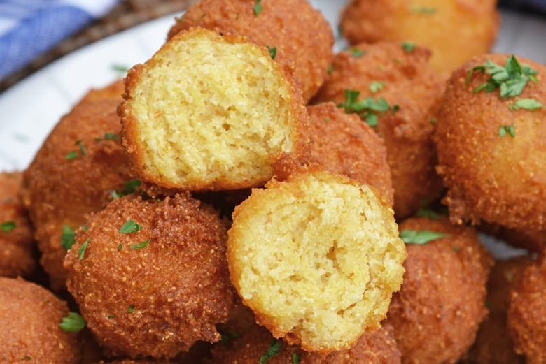 close up of a hush puppy