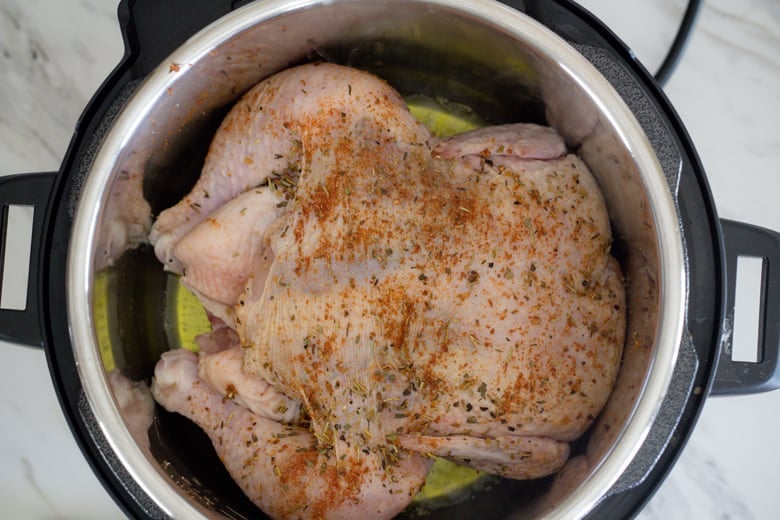 cooking a whole chicken in instant pot 