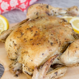 close up whole instant pot chicken