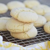 lemon sugar cookies in a pile