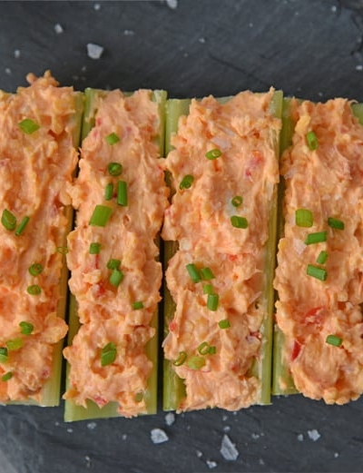 celery stuffed with pimento cheese