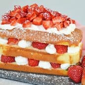 no bake strawberry cake using pound cake