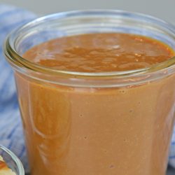 glass jar of dulce de leche