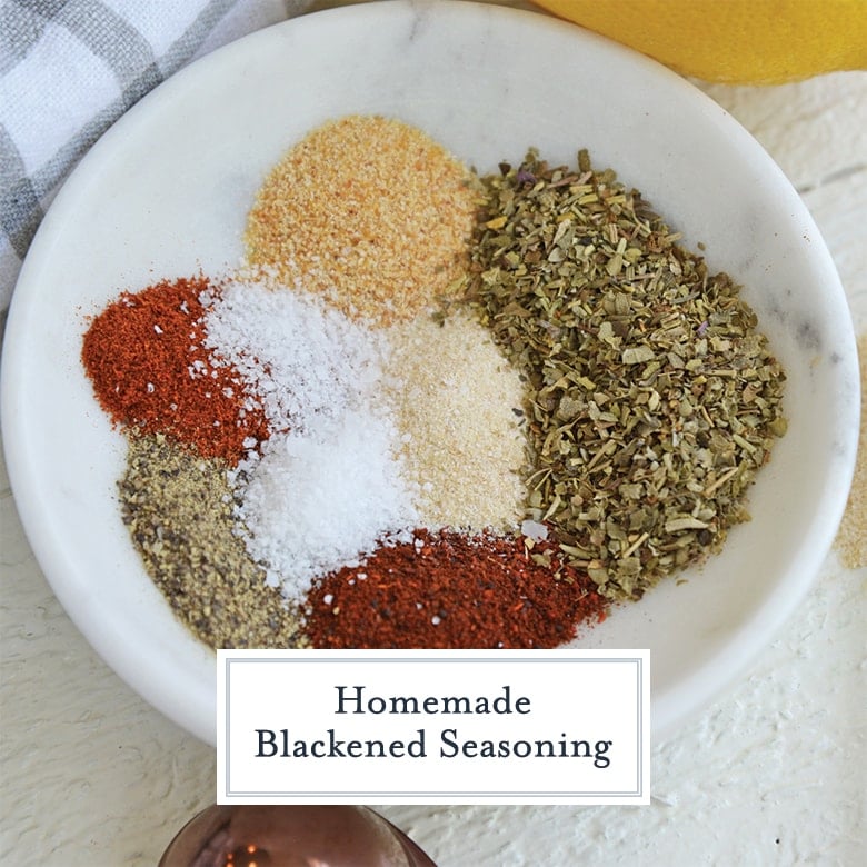 small marble bowl with blackened seasoning spices