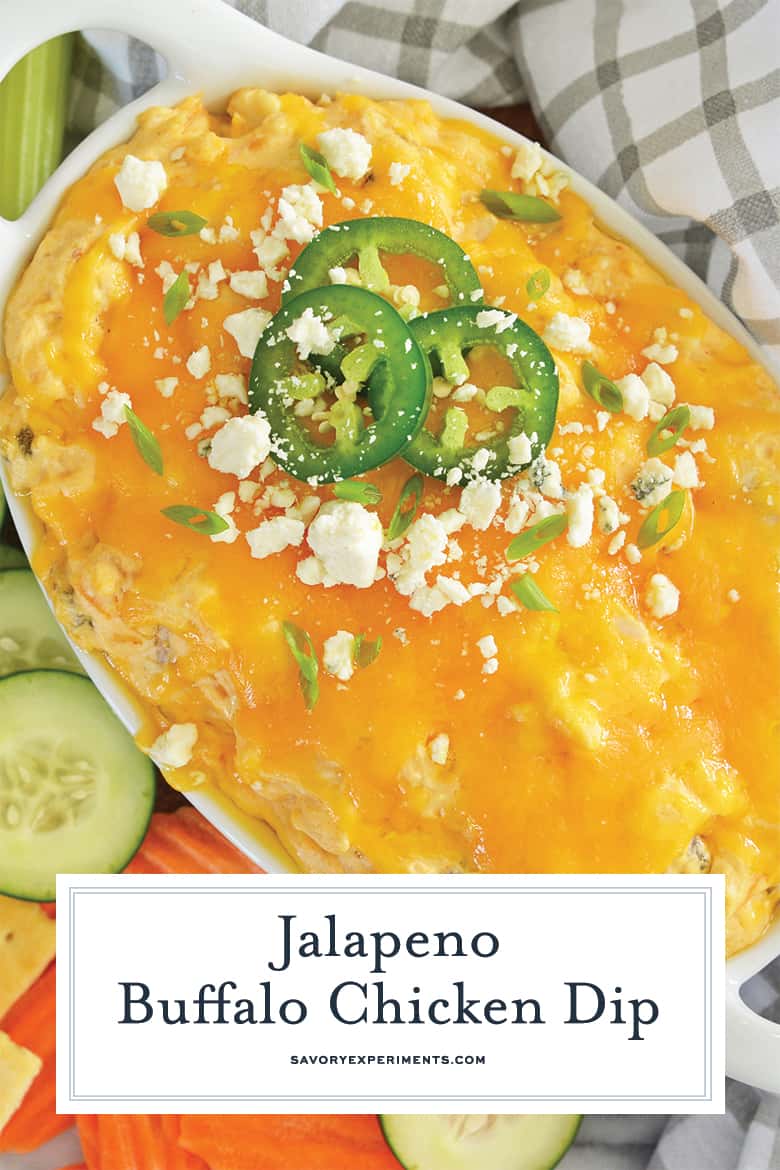 cheesy buffalo chicken dip for pinterest 