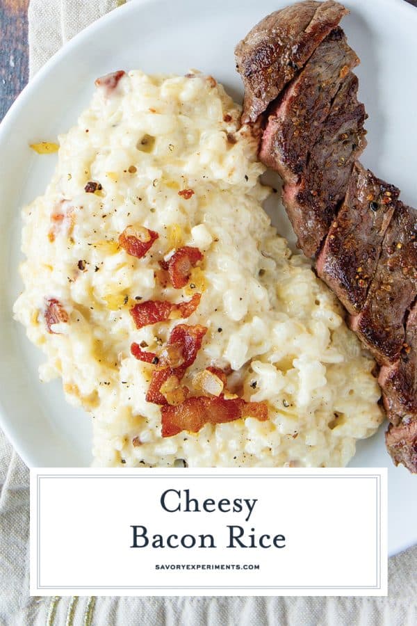 BEST Cheesy Bacon Rice Recipe EASY Cheesy Rice Side Dish