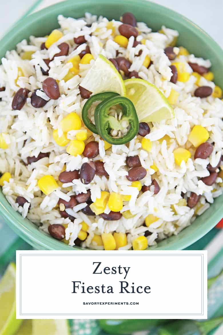 close up of fiesta rice for pinterest  