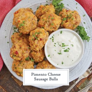 EASY Pimento Cheese Sausage Balls Recipe - BEST Sausage Balls