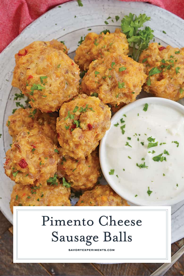 buttered pimento cheese sausage balls