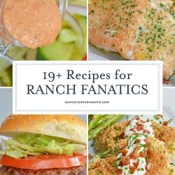 collage of ranch recipes