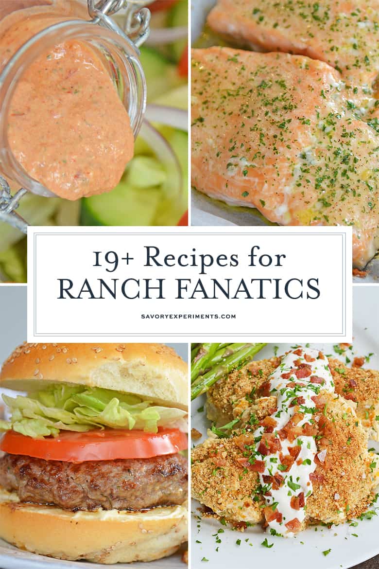 collage of ranch recipes 