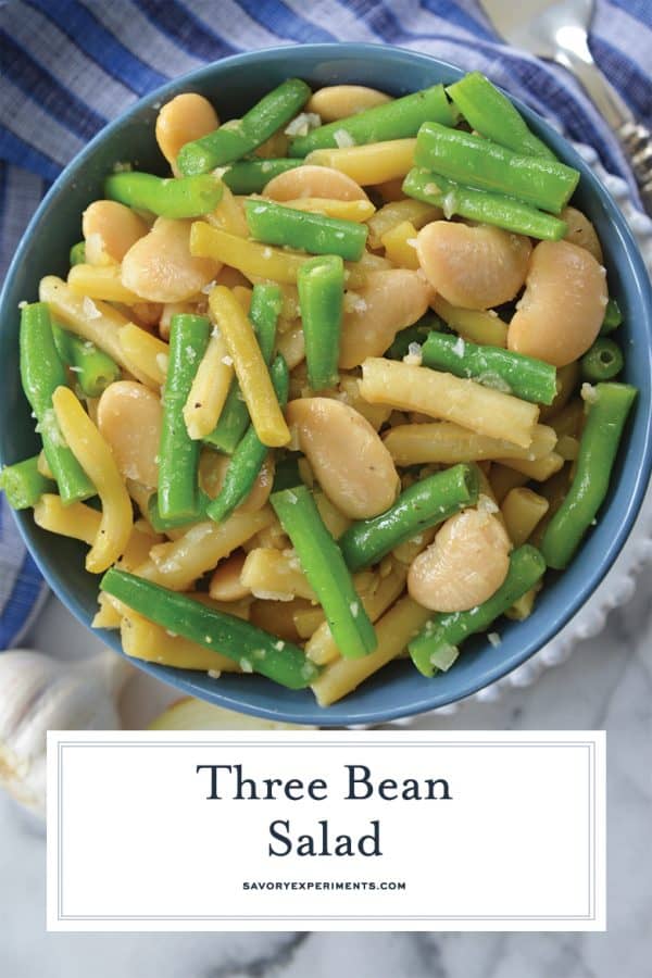 Three Bean Salad - Marinated Beans Served Cold, Perfect for a BBQ~