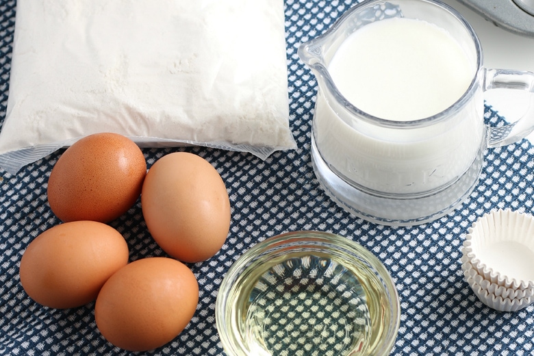 ingredients for 4th of july cupcakes 