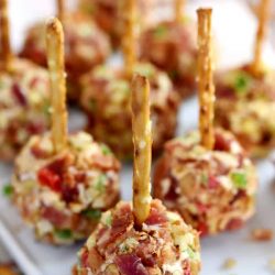 mini pimento cheese balls on a platter