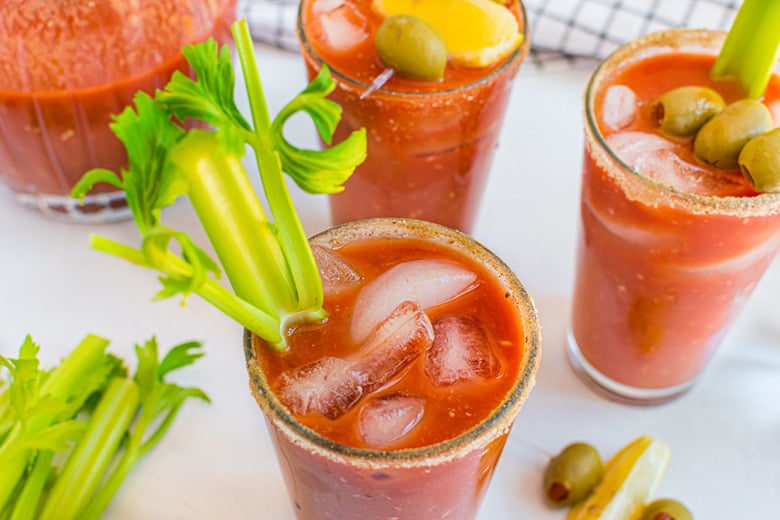 the best bloody mary mix in pint glasses 