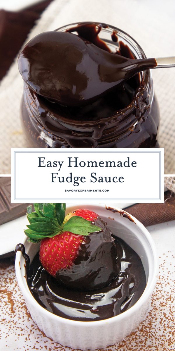 close up of fudge sauce for pinterest 