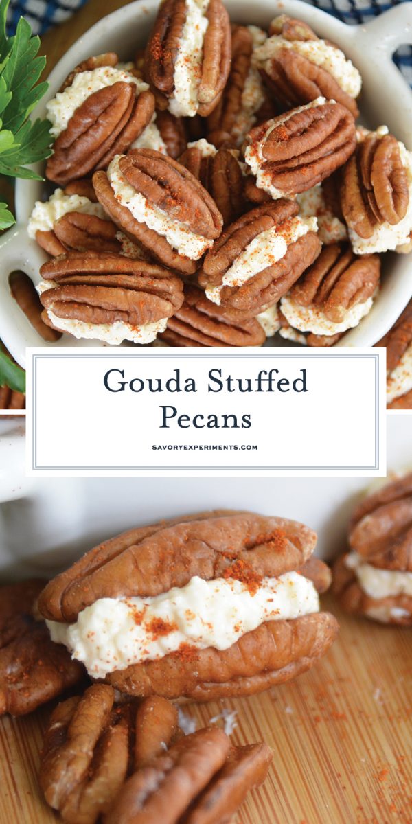 gouda stuffed pecans for pinterest  