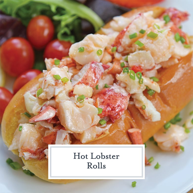 buttered hot lobster roll with chives 