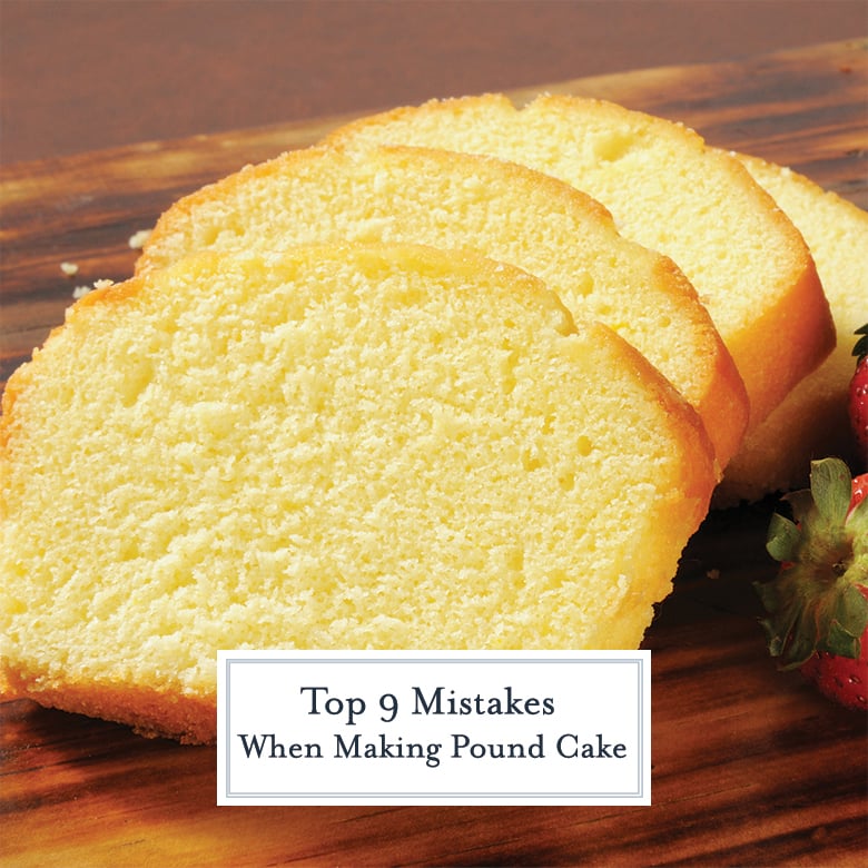 three slices of vanilla pound cake 