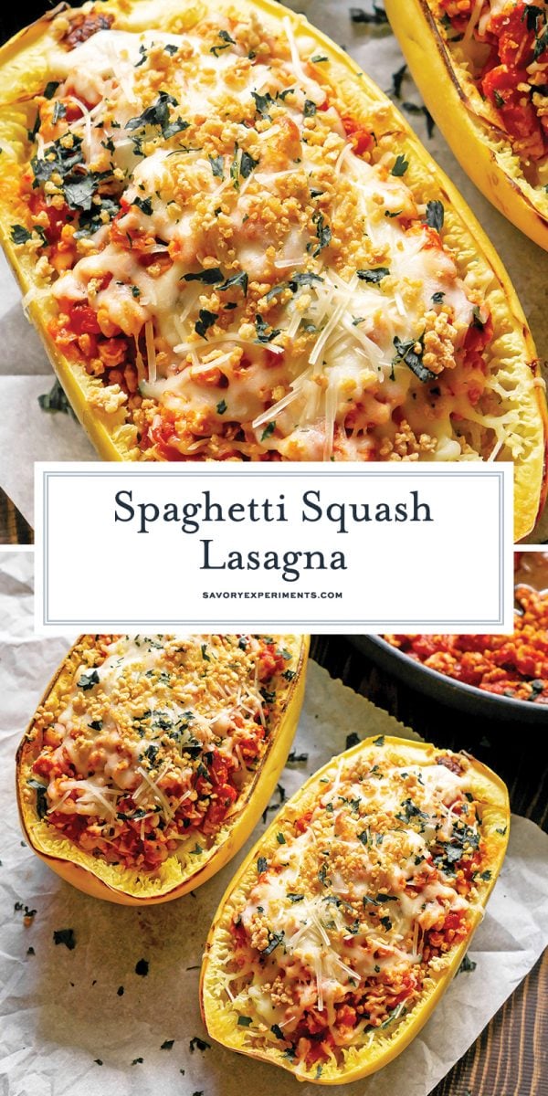 low carb spaghetti squash lasagna for pinterest
