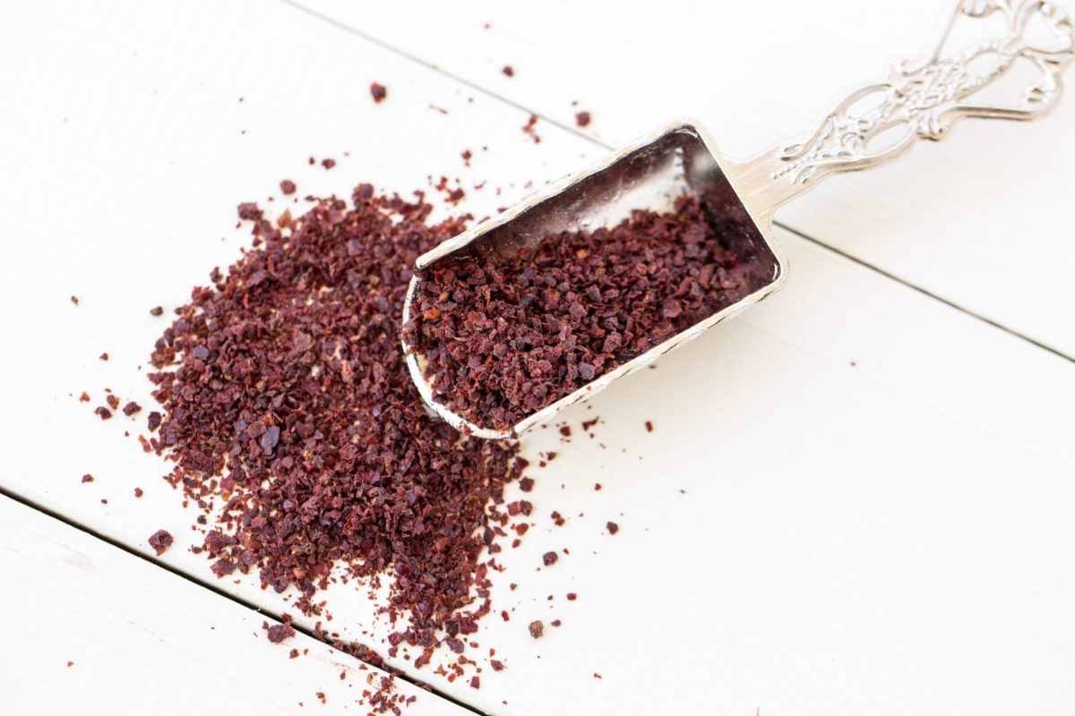 sumac in a spice shovel 