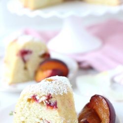 slice of apricot rose pound cake