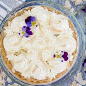 overhead of coconut cream pie