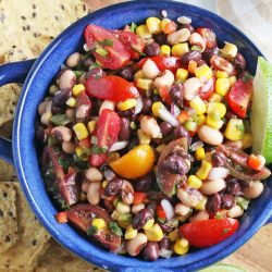 overhead of cowboy caviar for a party