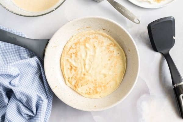 crepe in a nonstick skillet