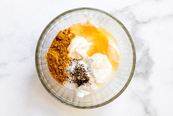 dressing ingredients for creamy curry sauce