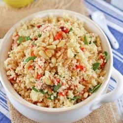 Italian couscous in a bowl