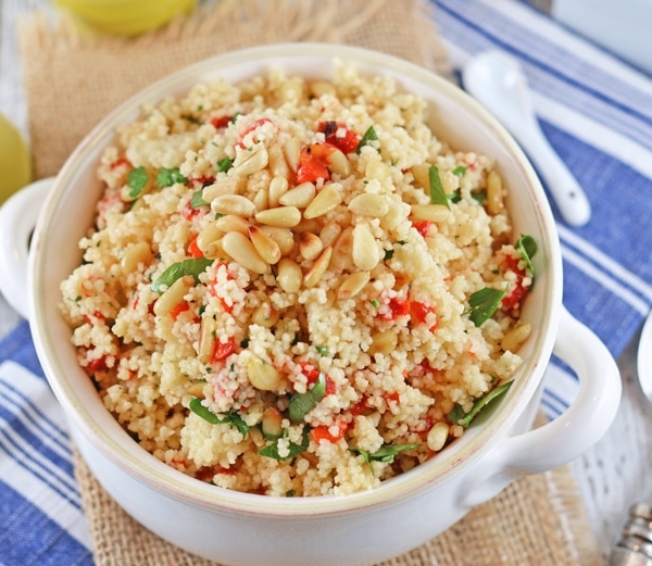 Italian couscous in a bowl