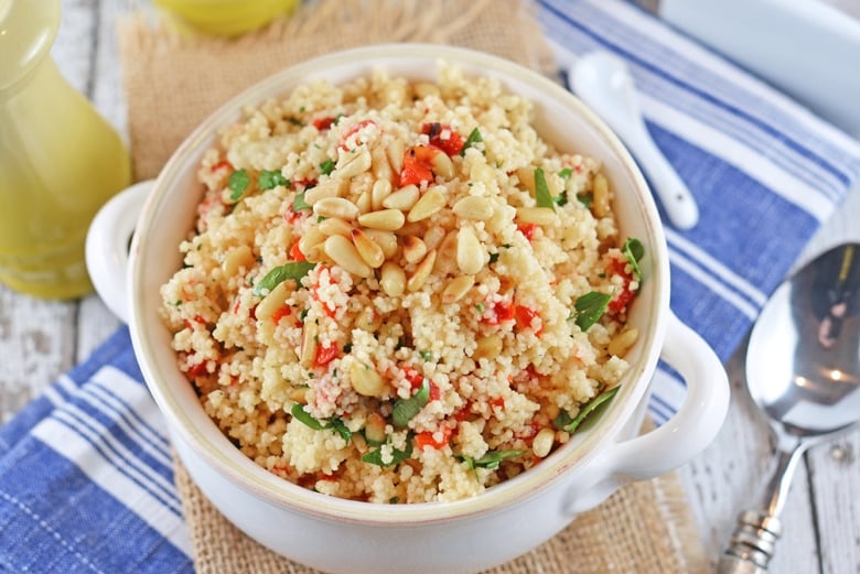 Italian couscous in a bowl