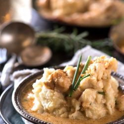 bowl of lobster mashed potatoes