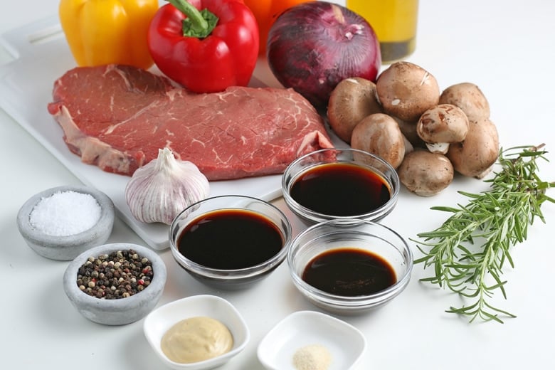 ingredients for steak kabob marinade 